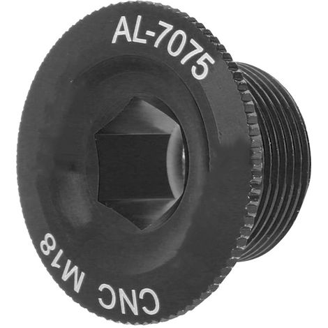 2 Pièces Boulons de Fixation de Manivelle de Vélo de Montagne, Capuchons de Vis en Alliage d'Aluminium M18 Noir (1/5)