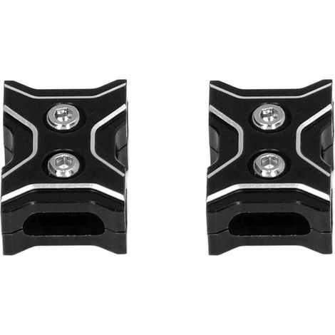 2 Pièces Support de Batterie en Alliage d'Aluminium Léger pour Voiture RC - Fixation pour Moteur et Contrôleur Noir (1/5)
