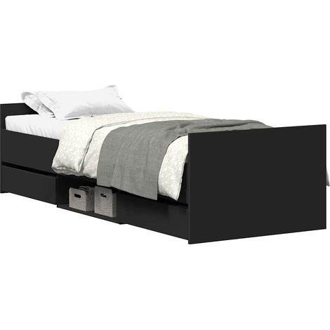 Maison Exclusive - Giroletto con Testiera e Pediera Nero 90x200 cm (1/5)