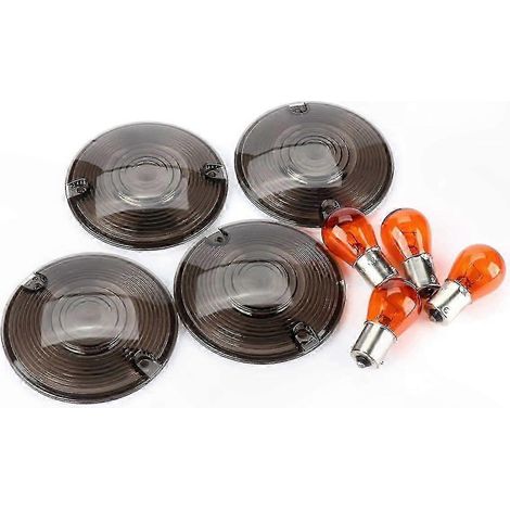 Clignotant Universel Moto Ampoule Fumée avec Connectique Directe, Kit de Feux à LED pour Moto, Design Plug-and-Play, Teinte Fumée, Installation Facile (1/5)