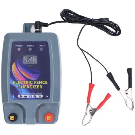 Kit de clôture électrique, 5km Clôture électrique pour bétail, animaux, électrificateur de clôture, haute puissance, 3 modes d'alimentation pour élevage de volailles (1/5)