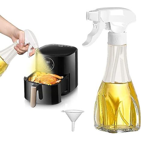 spray Huile Cuisine 240ml Spray Huile D'olive Friteuse Air Vaporisateur D'huile De Cuisson Avec Gicleur D'huile Rglable Pour Griller, Cuire Au Fo (1/5)