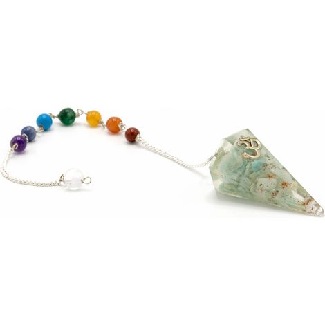 Pendule Chakra Pouvoir Orgonite - Om- Vendu par 1 (1/4)