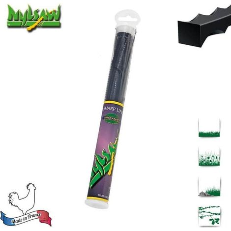 Tube 25 fils nylon cranté NYLSAW - 3,50 mm x 26 cm - qualité professionnelle - fabrication française