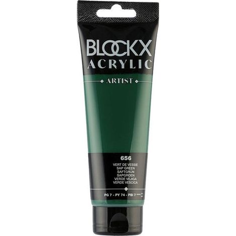 Peinture acrylique - Vert de vessie - 656 - BLOCKX Artist - Qualité beaux-arts - Tube 120ml