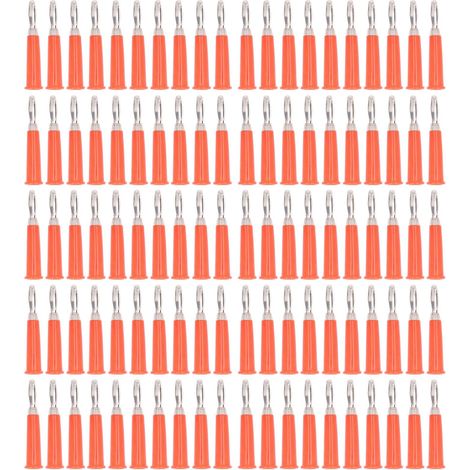 100 Pièces Connecteurs Banane 4mm Rouge Laiton Alliage Zinc ABS Soudés pour Batteries Camion (1/5)