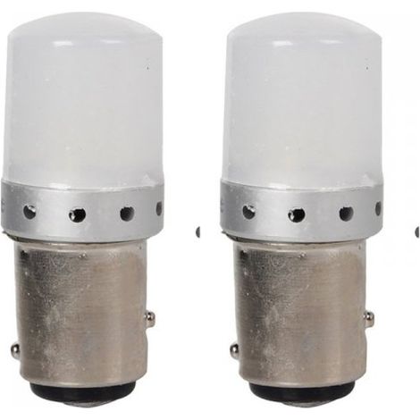 2 Pezzi Lampada LED BAY15D S25 P21/5W 9 SMD 3030 12V 24V 300lm 1W/3.5W Doppio Filamento Rosso Piedi Sfalsati 45mm