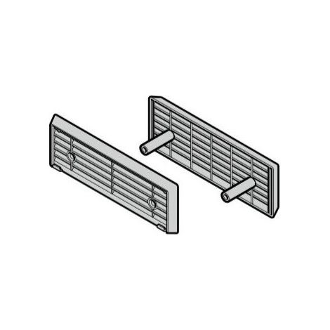 Grille d\\\\\\'aération Noir pour porte sectionnelle 42mm Hormann (1/2)