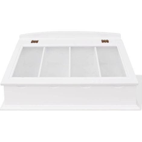 vidaXL Cubertero estilo barroco MDF blanco (1/2)