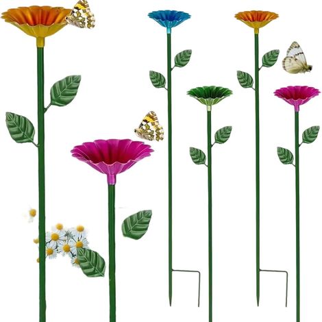 Metall Blumen Design für Badezimmer Schmetterlinge Garten