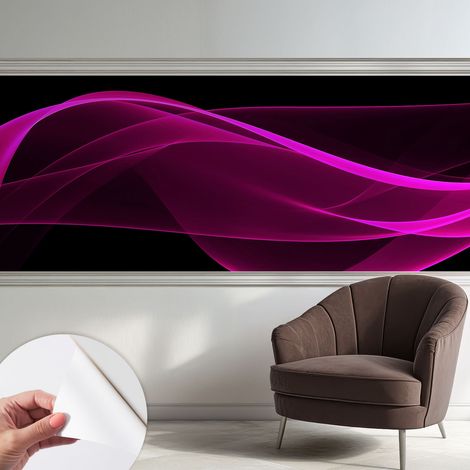 Carta da parati adesiva - lavabile - decorazione murale - per cucina - pellicola decorativa Nastri rosa 250x104 cm (1/5)