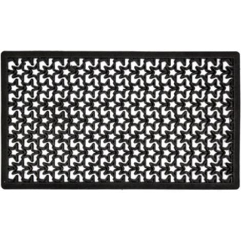 zerbino con bordo mod Stella nero cm 40x70 tappeto antiscivolo ingresso