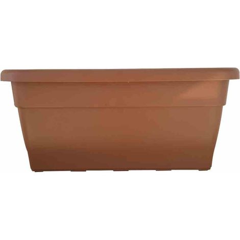 Pflanzkasten 80 x 39 x 34 cm, terracotta Rechteckiges Kunststoffgefäß mit Bodenlöchern