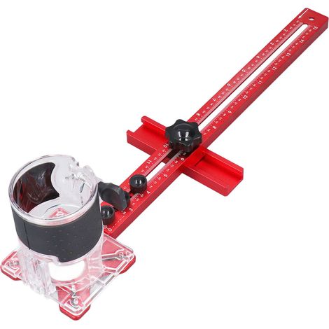 Support rainurage fraiseur 4 en 1 gabarit quincaillerie meuble guide coupe cercle bois réglable 445 mm (1/5)