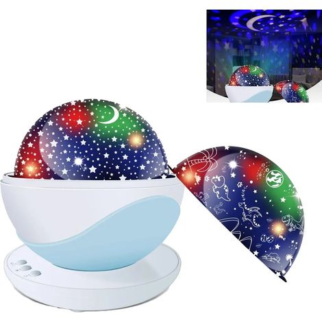 Projecteur de ciel étoilé dinosaure et licorne – Veilleuse 8 modes d'éclairage pour enfants, rotative, USB, cadeau d'anniversaire original (1/5)