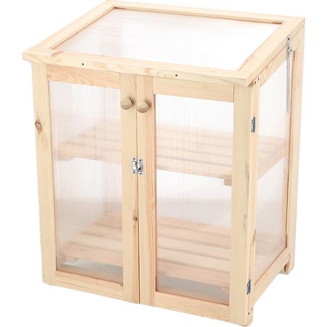 Serre de terrasse Polycarbonate en Bois 85cm (1/5)