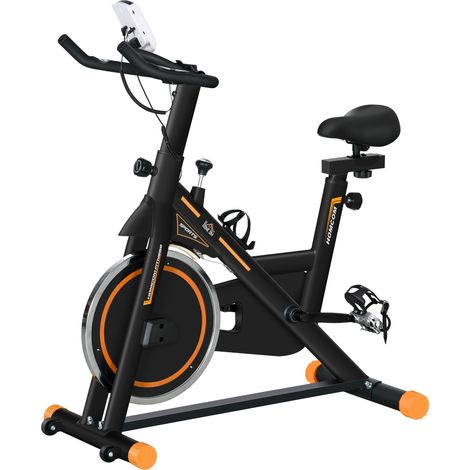 Vélo d'appartement pour la maison vélo de fitness d'intérieur silencieux résistance réglable acier 103 x 48 x 115cm noir