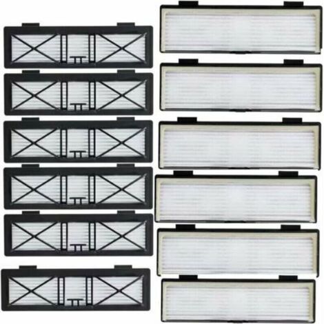 Lot de 12 filtres compatibles avec les robots aspirateurs Neato Botvac D75, D80 et D85 – inclut une brosse de nettoyage gratuite (1/2)