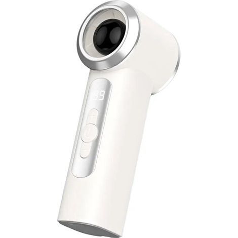 Handventilator – Wiederaufladbarer Handventilator – Tragbarer Mini-Handventilator – Mit LED-Anzeige – USB-aufladbar – Ideal für Reisen, Konzerte, Camping und Wandern – Weiß – 11,3 x 4,3 x 3,8 cm (1/5)
