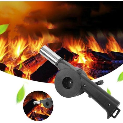 Souffleur d'air manuel portable permettant un gain de temps pour les activités de plein air, ventilateur de barbecue léger à main, soufflet polyvalent pour foyer extérieur lors de pique-niques en camp
