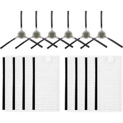 Lot de 14 filtres HEPA et brosses latérales pour aspirateur robot Lefant (1/4)