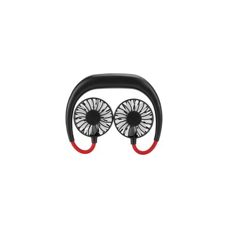 Ventilateur de cou mains libres Game Sports rechargeable par USB, 3 vitesses réglables (noir) (1/5)