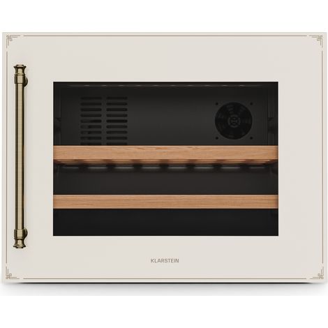 Klarstein Refrigerador de vino Vinsider Victoria 28  28 botellas  táctil  protección UV  LED  silencioso  2 estantes