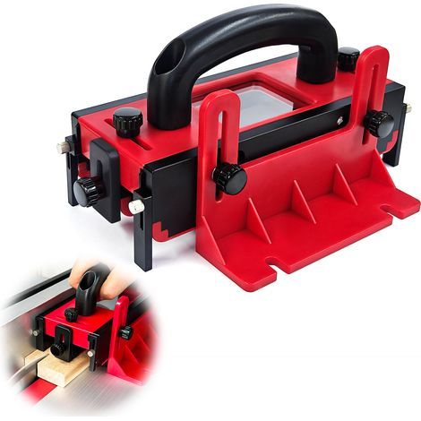 Bloc poussoir de sécurité en bois pour scie de table, scie circulaire, scie à onglets, scie à bande, stable et sûr