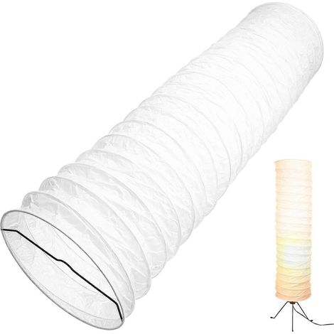 Lampenschirm aus Papier im nordischen Stil, schlicht und faltbar, aus Reispapier, moderner Lampenschirm für Stehlampen, Glühbirnenschutz für Wohnzimmer und Schlafzimmer-92.00X22.00X22.00CM-Ivory (1/3)