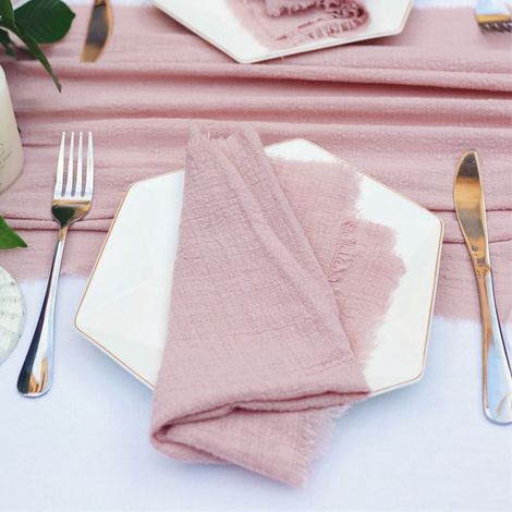 Serviette En Coton - 42x42 Cm - Pour Repas Familier Fêtes Mariages Décoration Intérieure - Lot De 6