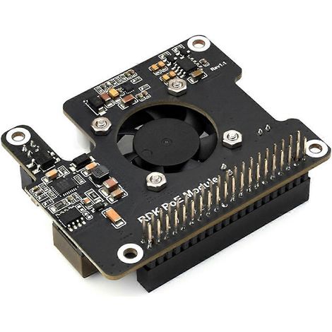 Module PoE RDK X5, carte d'extension d'alimentation par Ethernet (IEEE 802.3af/at), ventilateur de refroidissement intégré pour D-Robo (1/5)