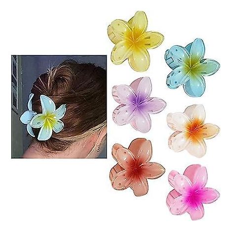 6pcs Pinces Cheveux Fleur, Pinces Cheveux Mignonnes Pour Femmes, Pinces Cheveux Pour Cheveux Pais Femmes Cadeaux Pour Filles (1/5)