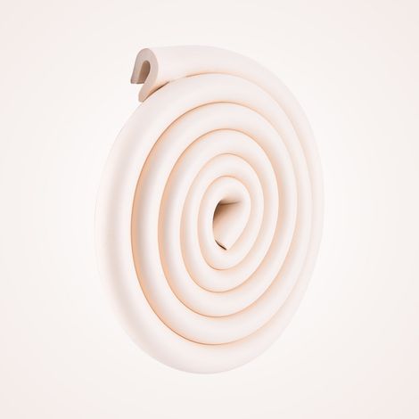 Lot de 2m Protection Coins Mousse Souple en U pour Table en Verre, Bords Sécurisés Bébé, Pare-Chocs Antichoc, Rembourrage Translucide (1/3)