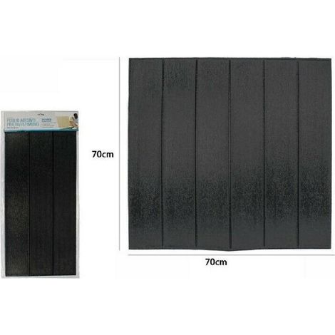 Trade Shop - FLIESEN 3D WANDTATTOO WANDPANEEL 70X70CM SCHWARZ HOLZ 71103 -