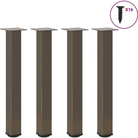 Konsolentischbeine 4 Stk. Naturstahl 72-74 cm Stahl