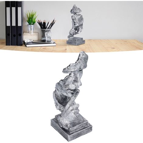Dekorative Statue im Stil der „Nachdenklichen Stille“, abstrakte Harzfigur, Skulptur eines nachdenklichen Mannes für Büro und Wohnzimmer (1/5)