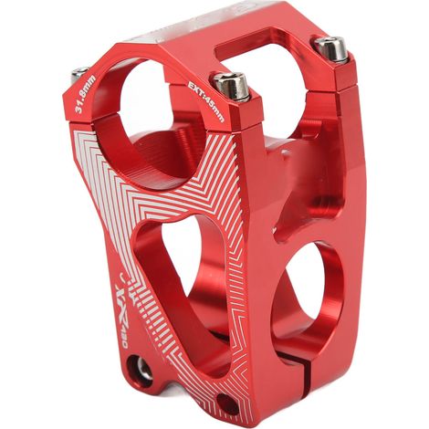 ENLEE 31,8 mm kurzer Lenkervorbau für Mountainbikes, aus Aluminiumlegierung, DIY-Fahrradzubehör für Outdoor-Radtouren, rot. (1/5)