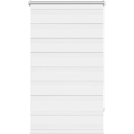 Maison Exclusive - Store vénitien Zebra 70,9 x 120 cm, largeur du tissu 66,7 cm, blanc