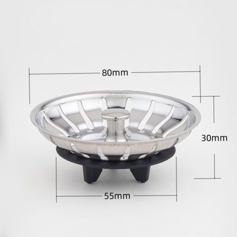 Panier d'évier de cuisine IKEA, crépine à trois griffes, bouchon d'évier (1/3)
