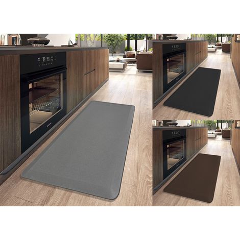 Tappeto Cucina Memory Ultrasoft Antiscivolo Impermeabile Tinta Unita Giulia, misura44x190coloreGrigio (1/5)