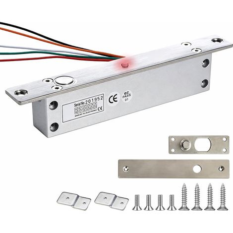 Verrou à Pêne Tombant Électrique Fail Safe 12V CC avec voyant LED pour Système de Contrôle d'Accès de Porte (1/5)