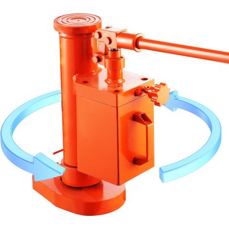 Cric à Patte 5 T à la Patte, Cric Hydraulique pour Machines Capacité de Levage 10 T en Haut, Hauteur de la Patte 25-230 mm, Hauteur du Dessus 370-570 mm, pour Levage des Machines, Industrie (1/5)