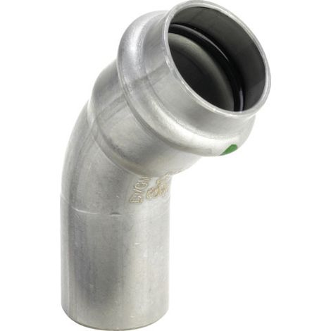 Viega Sanpress Inox Bogen 435417 28mm, 45Grad, Stahl nichtrostend, SC-Contur (1/4)