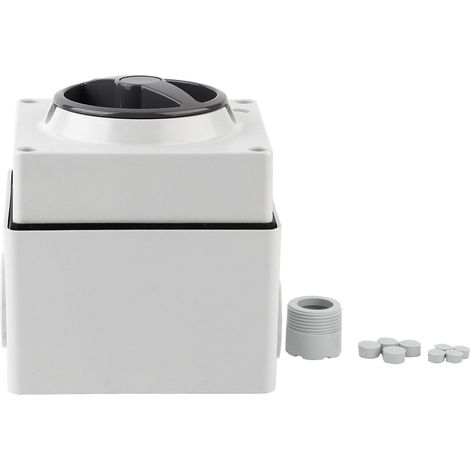 Interrupteur prise étanche extérieur 250V 20A rotatif avec voyants, isolation antipoussière, boîtier étanche IP66 4P (1/5)