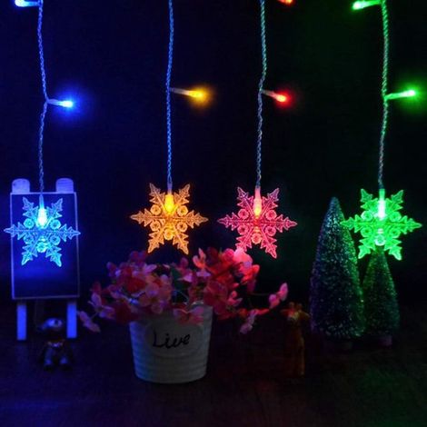Weihnachtsbeleuchtung – RGB-LED-Sternenvorhang – 360 LEDs, 9 m Fensterdekoration für Weihnachten, Geburtstage und Terrasse