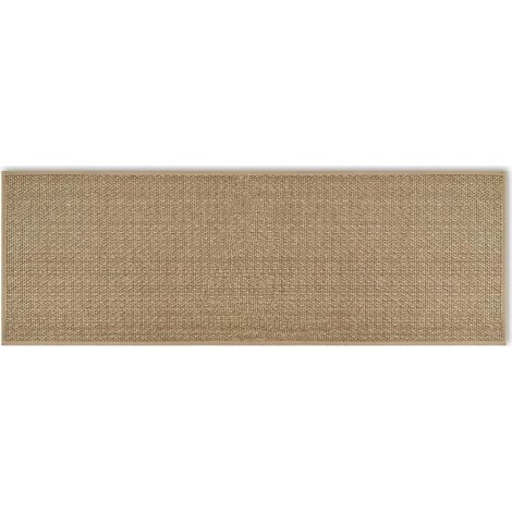 Tapis de Cuisine Devant \u200bEvier Antidérapant en Caoutchouc et Lavable, en Jute, Lin, Brun, 44 x 120cm (1/5)