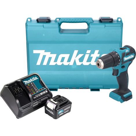 Makita DF 332 DSM1E Akku Bohrschrauber 12 V max. 35 Nm Brushless + 1x Akku 4,0 Ah + Ladegerät + Koffer