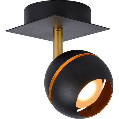 Spot mural orientable Lucide Binari noir LED 4,5W 2700K (1/4)