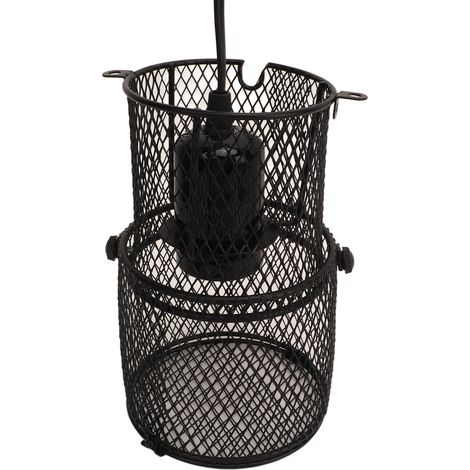 Protection anti-brûlure pour lampe chauffante pour reptiles : couvercle rétractable en maille, douille en céramique E27, prise UE 220-240 V. (1/5)