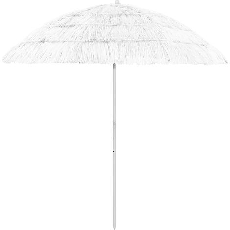 vidaXL Sombrilla de playa Hawaii blanco 240 cm (1/5)